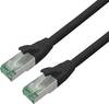 roline recycled material 21.45.3275 RJ45 sieťové káble, prepojovacie káble CAT 6A S/FTP 0.30 m čierna dvojžilový tienený, dvojžilový tienený, PVC plášť 1 ks