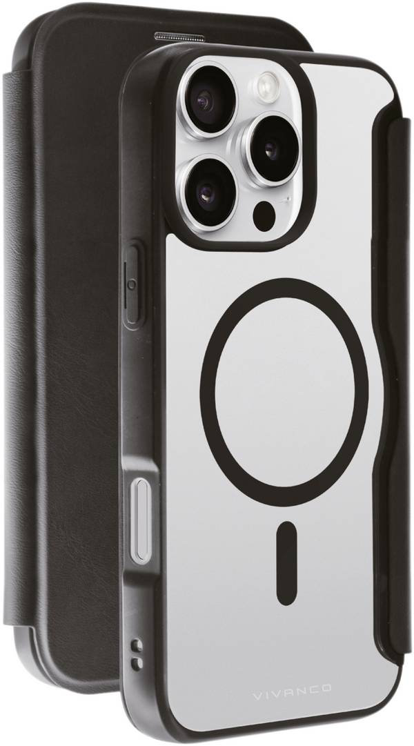 Vivanco MAG PREMIUM Booklet Apple iPhone 16 Pro Max čierna