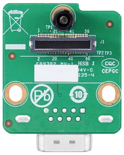 Elektronická doska s micro-USB konektorom, jednotne zelená s bielymi označeniami a symbolmi, zobrazuje špecializované technické komponenty.