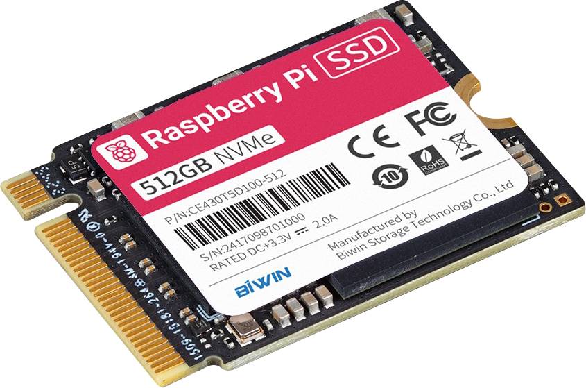 Raspberry Pi® 512 GB interné M.2 PCIe NVMe SSD M.2 PCIe NVMe SC1440-0