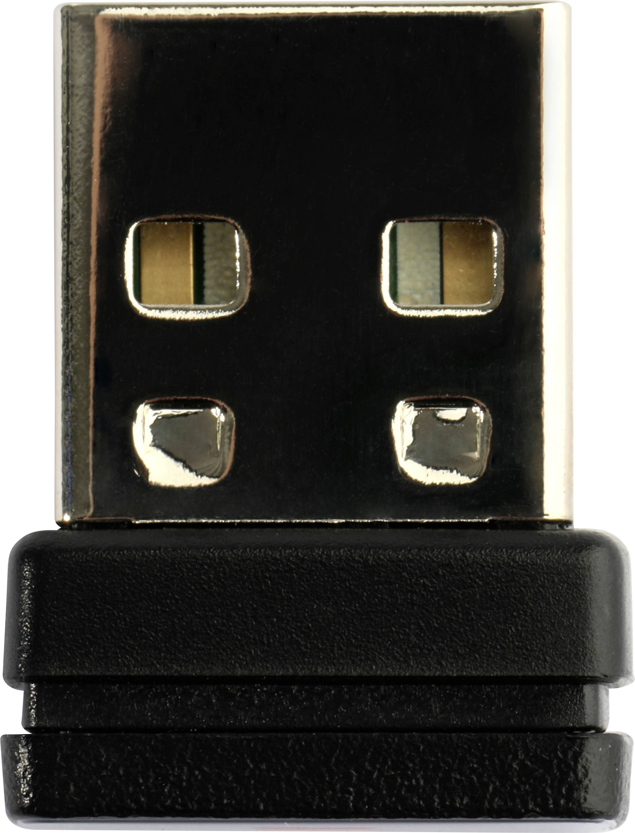 Malý USB dongle so zlatým konektorom a čiernym plastovým obalom, pravdepodobne určený pre bezdrôtové pripojenia.