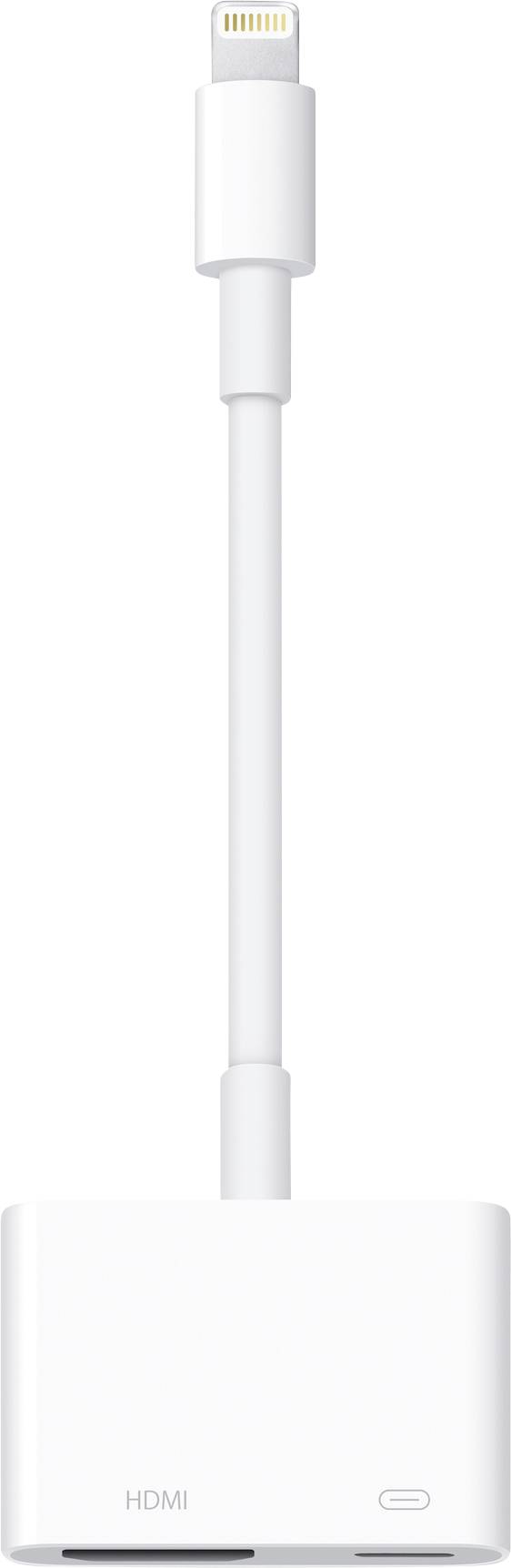 Adaptér s HDMI portom a Lightning konektorom, pravdepodobne určený na pripojenie Apple zariadení pomocou HDMI kábla.