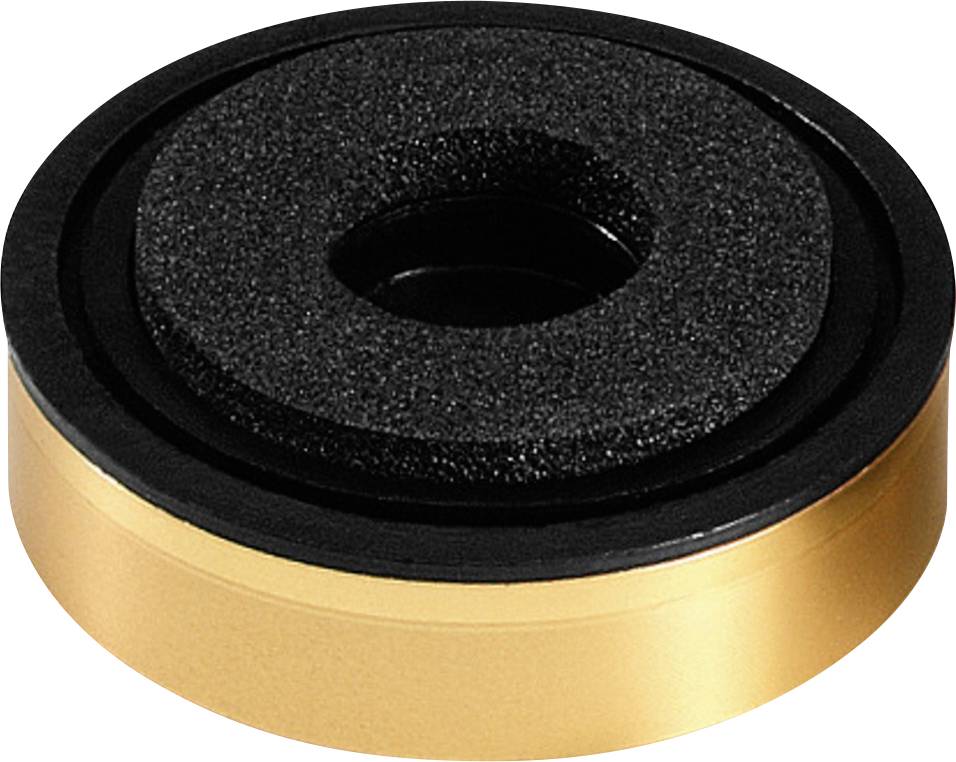 Monacor HF-35G Apparaatvoet Goud, Zwart 1 stuk(s) afbeelding