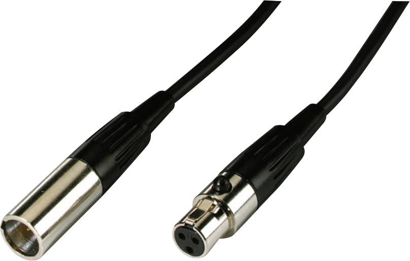 XLR Cavo Monacor MCM-500/SW [1x Spina Mini XLR - 1x Presa Mini XLR] 5 m Nero
