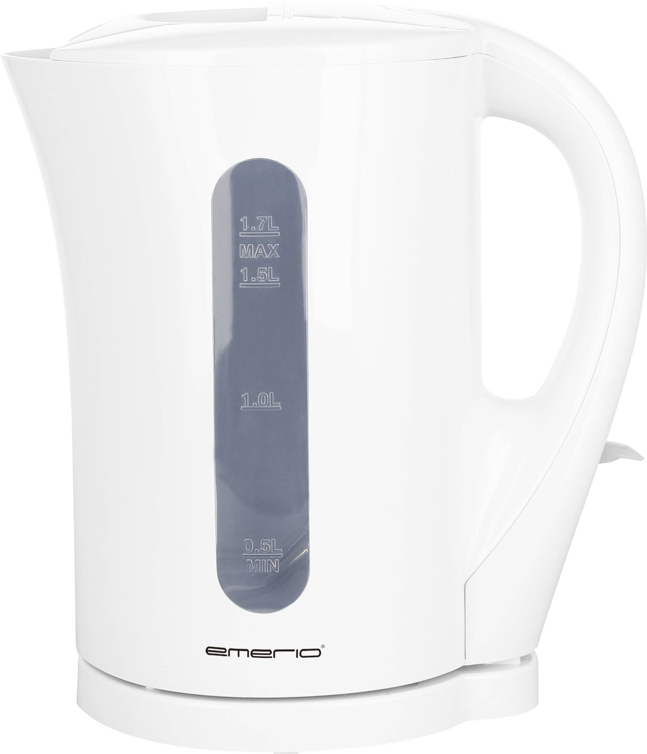 EMERIO WK-123483.1 Bouilloire sans BPA, protection contre la surchauffe blanc Contenance: 1.7 l