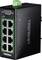 Priemyselný Ethernet PoE+ switch s viacerými portami. Označenie: 'Priemyselný Fast Ethernet PoE+ switch T1-PELC80'.