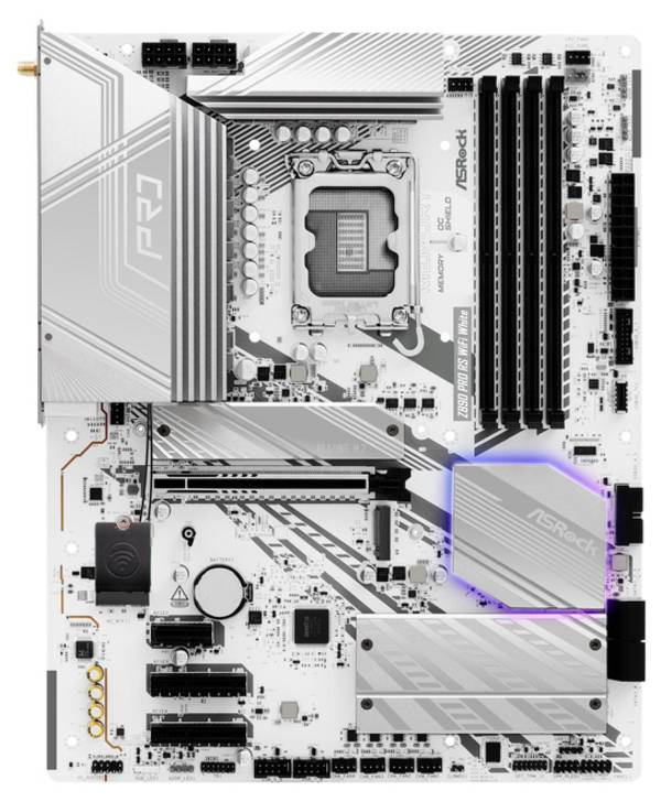 ASRock Z890 Pro RS WiFi White Základná doska Socket Intel® 1851 Tvarový faktor ATX Čipová sada základnej dosky Intel® Z890