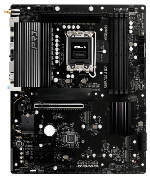 ASRock Z890 Pro-A WiFi Základná doska Socket Intel® 1851 Tvarový faktor ATX Čipová sada základnej dosky Intel® Z890