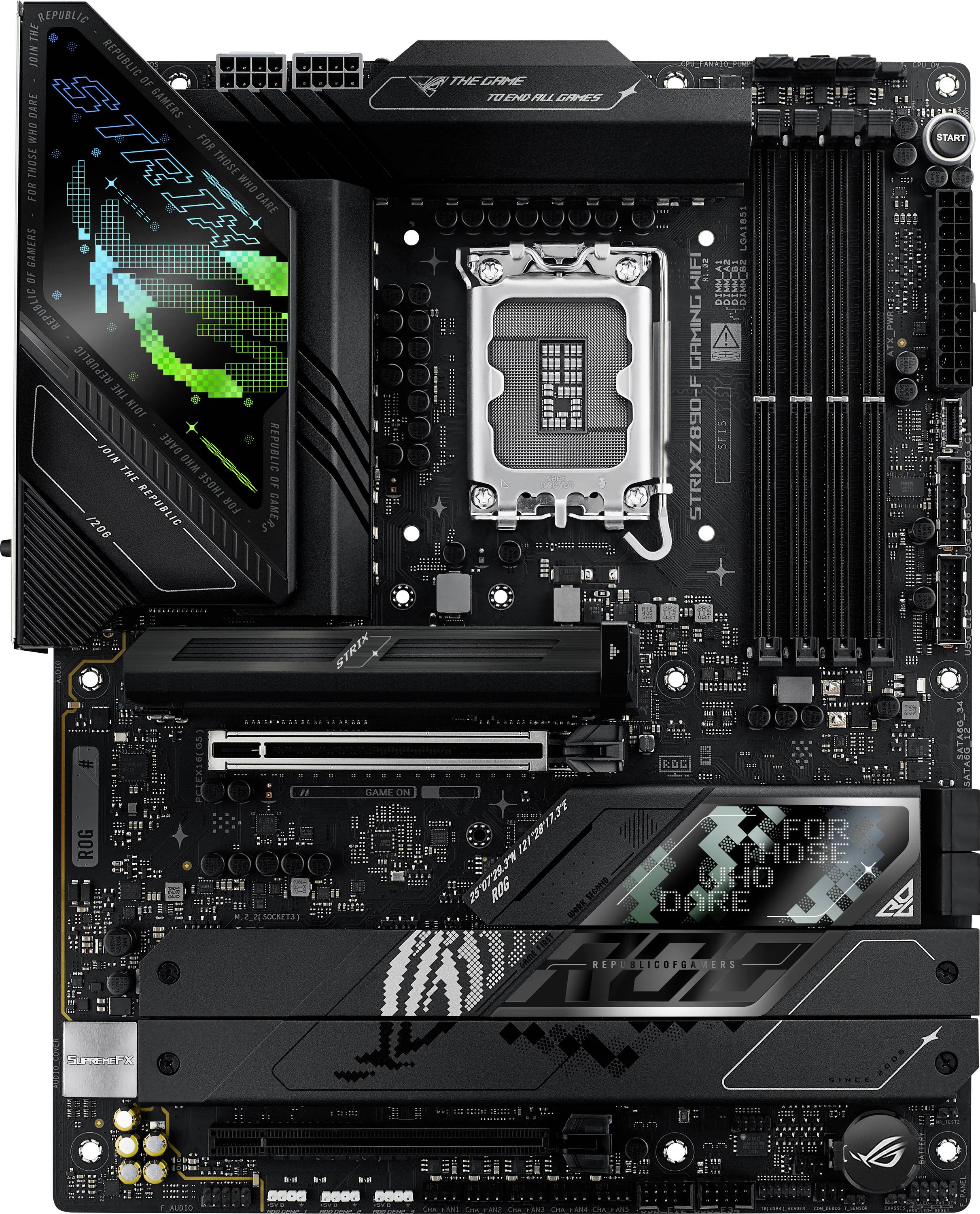 Asus ROG STRIX Z890-F GAMING WIFI Mainboard Attacco (PC) #####Intel® 1851 Fattore di forma (dettagli) ATX Chipset della scheda madre Intel® Z890