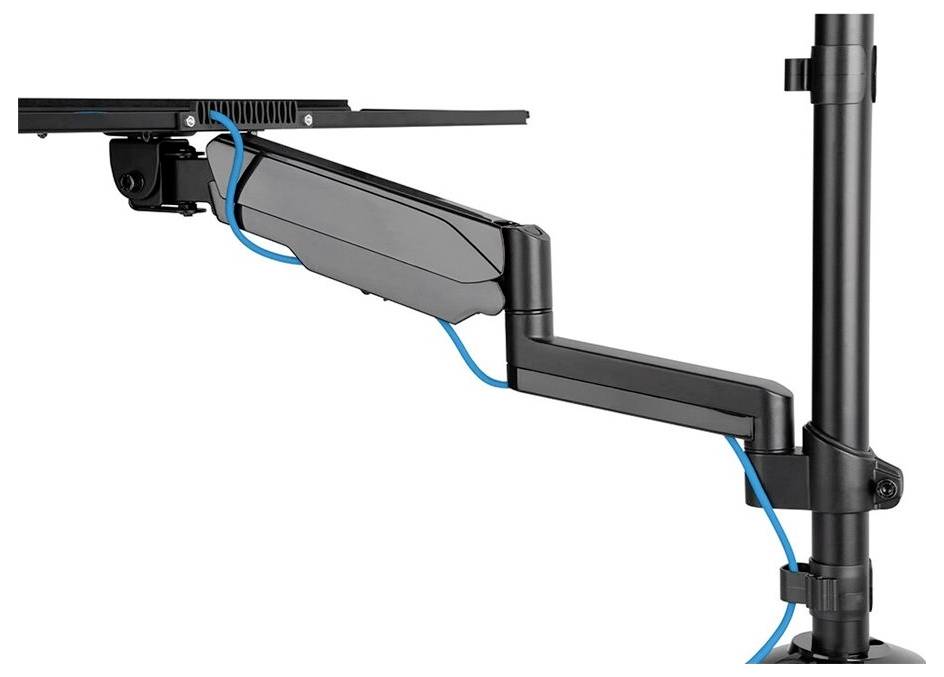 Ergonomický rameno monitora so systémom na vedenie káblov, horizontálne umiestnené.