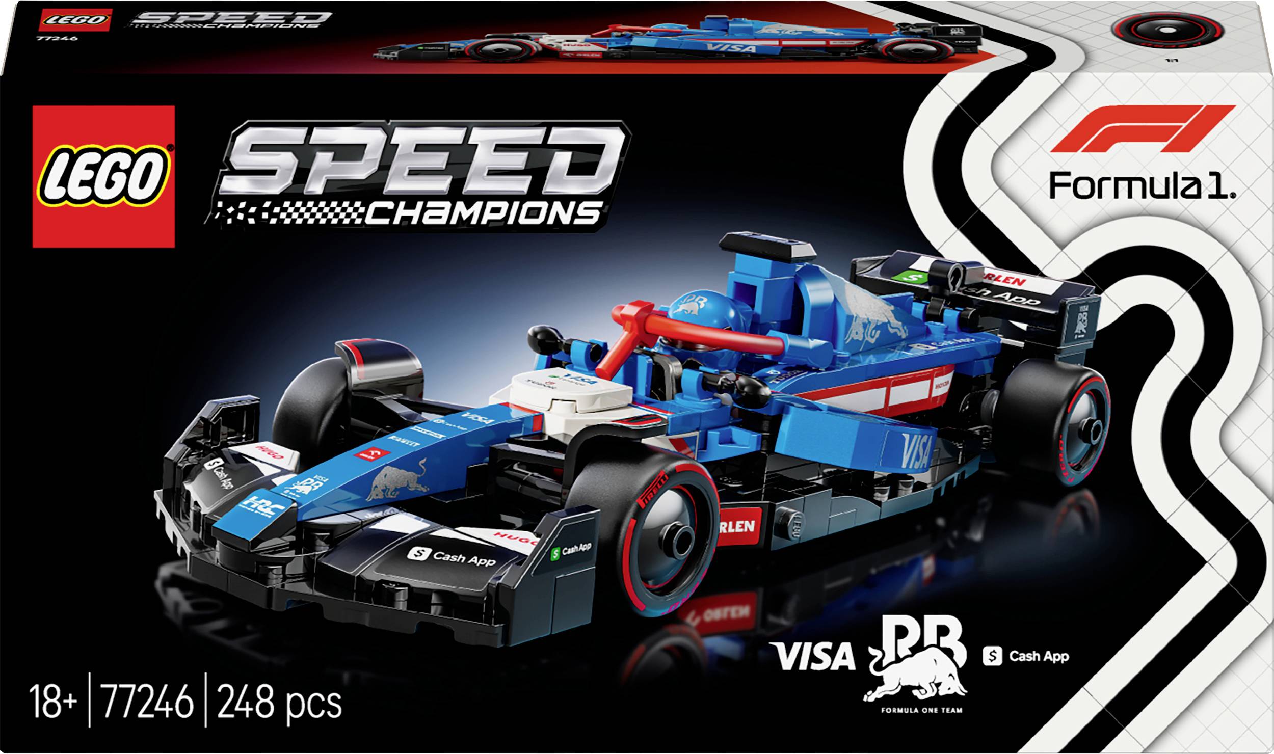 Lego Speed Champions Visa Cash App RB VCARB 01 F1-racerbil 77246 4