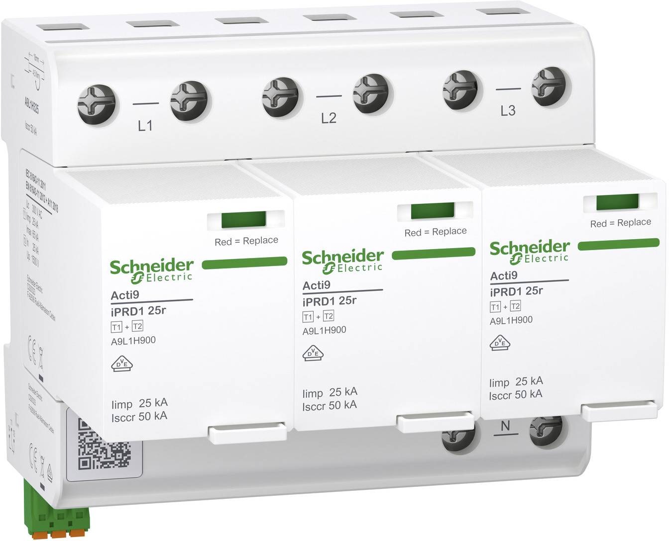 Schneider Electric A9L1H325 A9L1H325 kombinovaný chránič proti prepätiu 1 ks