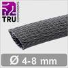 TRU COMPONENTS TC-13377544 T24CA102, ochranný oplet polyester, 4 do 8.5 mm, čierna, metrový tovar
