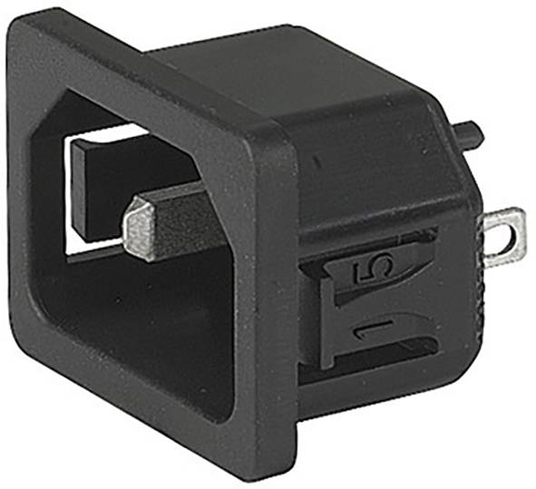 Schurter 6102.5130 Connettore IEC Spina dritta Tot poli: 2 10 mA Nero 1 pz.