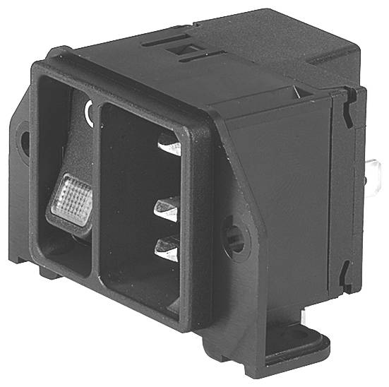 Schurter DC21.0023.1111 Connettore IEC Spina dritta Tot poli: 3 10 mA Nero 1 pz.