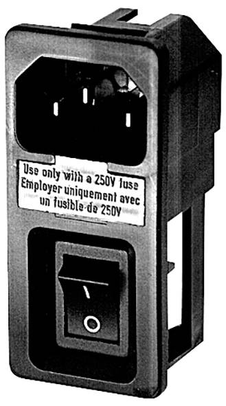 Schurter 4304.6064 Connettore IEC Spina dritta Tot poli: 3 10 mA Nero 1 pz.