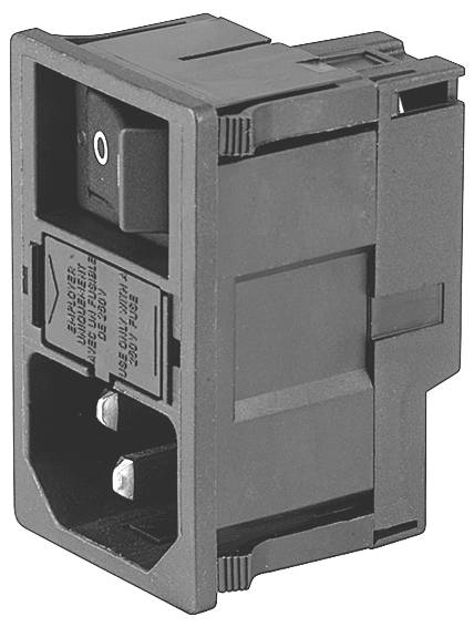 Schurter KM00.1105.11 Connettore IEC Spina dritta Tot poli: 3 10 mA Nero 1 pz.