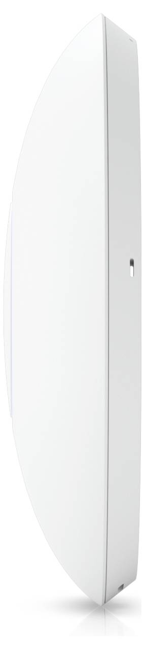 Biele, vertikálne stojacie, štíhle zariadenie, pravdepodobne senzor alebo router, s viditeľným LED indikátorom na boku.