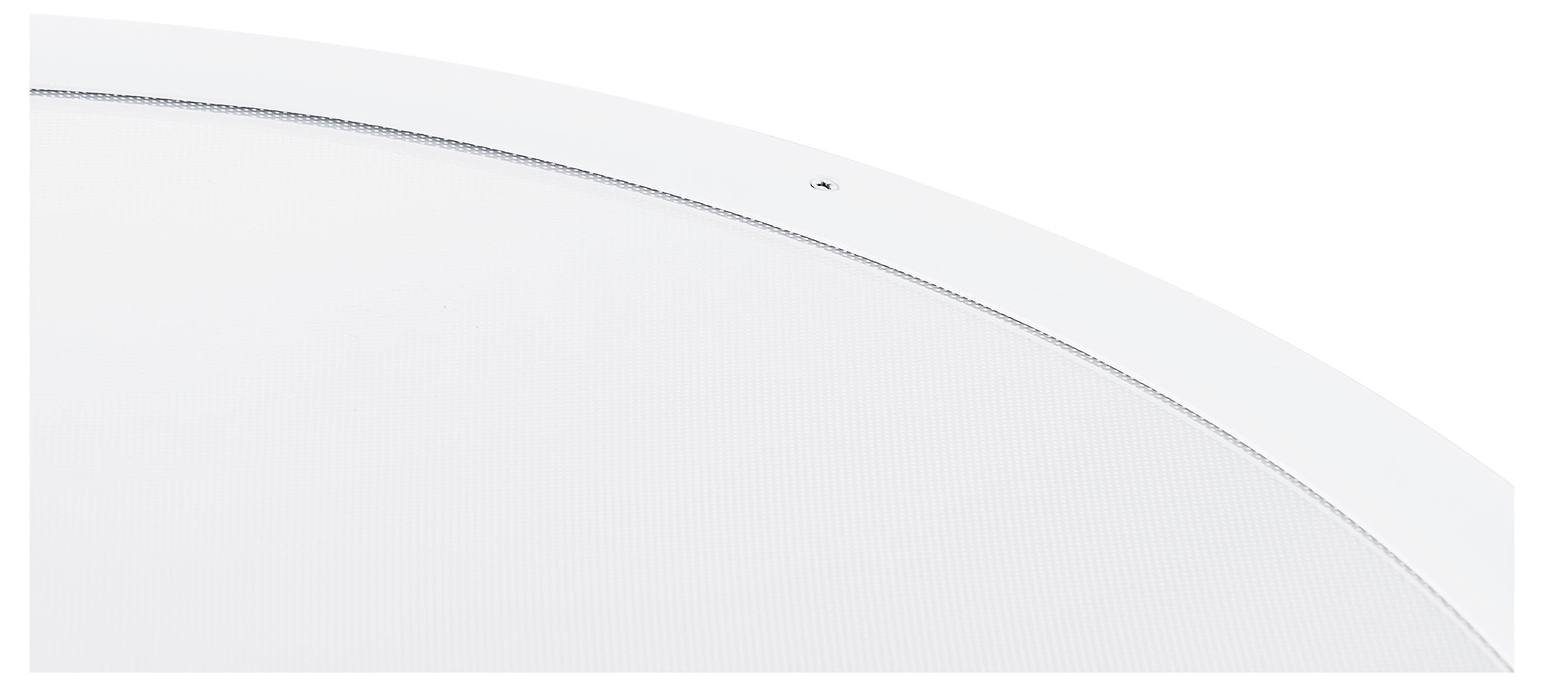 Okrúhle LED stropné svietidlo leží vedľa svojho otvoreného krytu. Káble a batérie sú viditeľné. Ideálne pre vnútornú svetelnú výbavu.