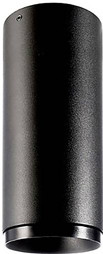 Valcovitý, čierny objekt, pravdepodobne reproduktor alebo mikrofón, pred bielym pozadím.