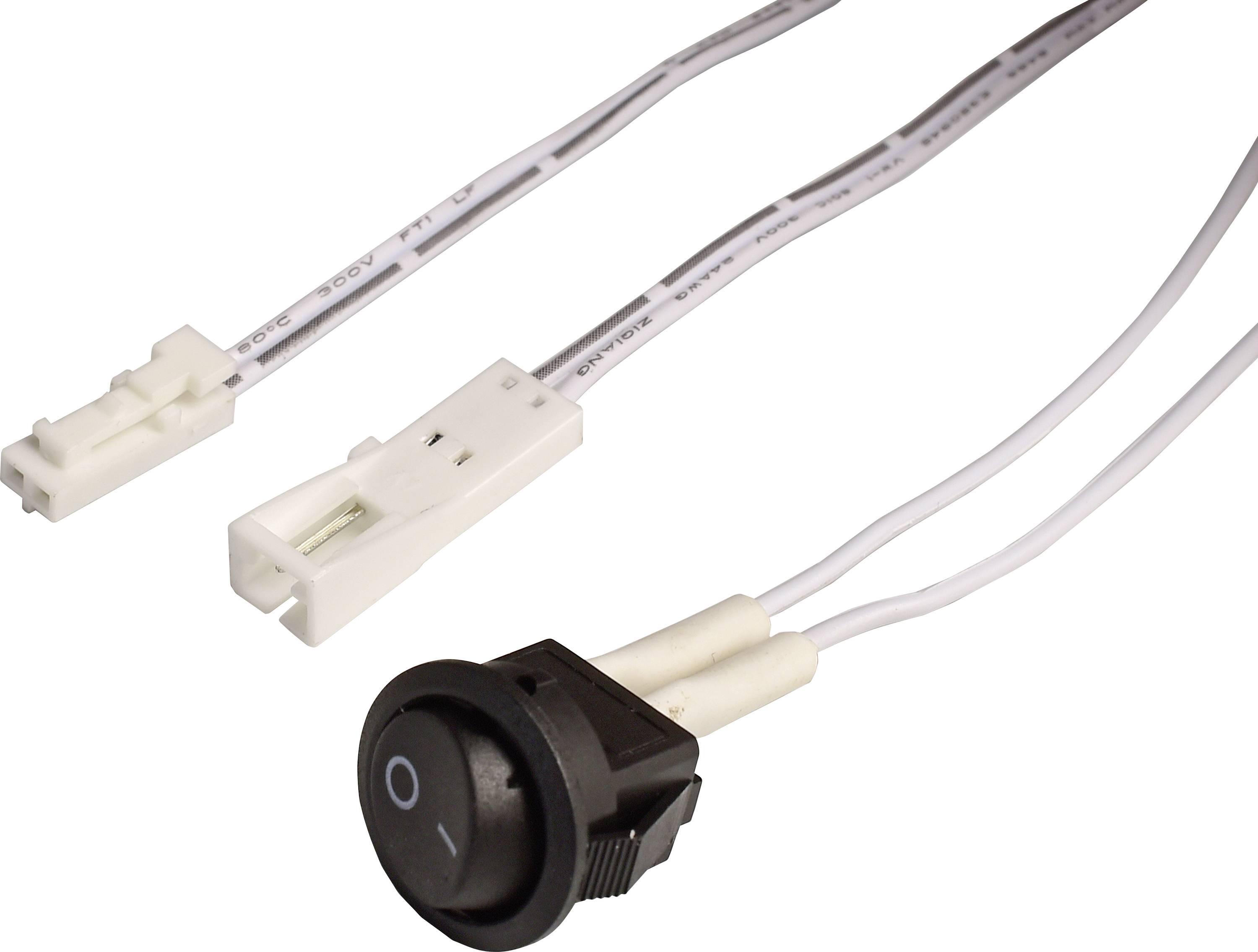 Deko Light MINI-AMP Einbausch. (Stecker-Buchse) 2x 100cm, 12V/24V, max. 3A, IP20 940066 #####Einbauschalter 100 cm