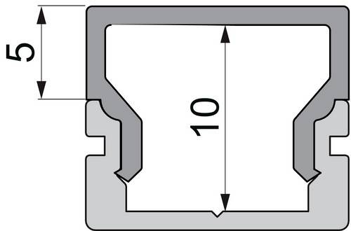 Deko Light 979082 Endkappe H-AU-01-08 Set 2 Stk, Schwarz Tappo per profilo Plastica (L x L x A) 14 x 6 x 12 mm 1 pz.