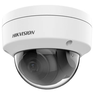 Biela bezpečnostná kamera s priehľadným krytom, viditeľným názvom značky, vhodná pre vnútornú aj vonkajšiu bezpečnosť.