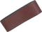 Brúsny pás obdĺžnikového tvaru, tmavočervenej farby, rovnomerne zrnitý, slúži na vyhladenie povrchov v remeselných aplikáciách.