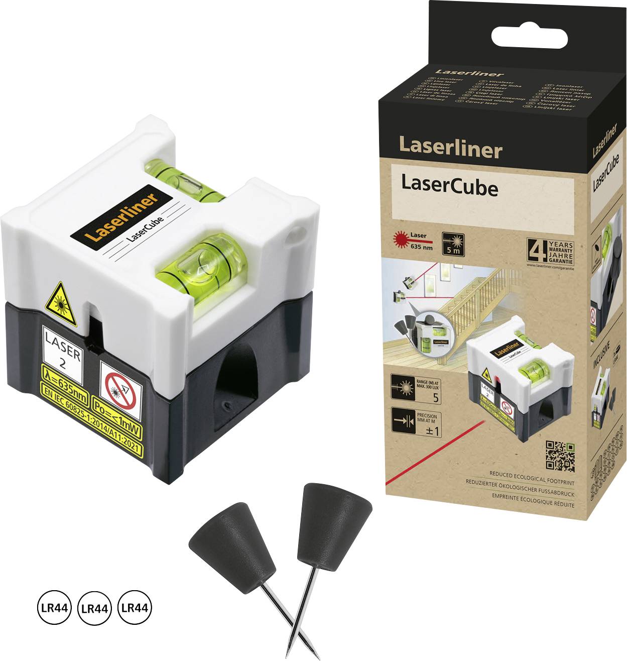 Laserliner LaserCube Laser a linee Raggio di azione (max.): 5 m