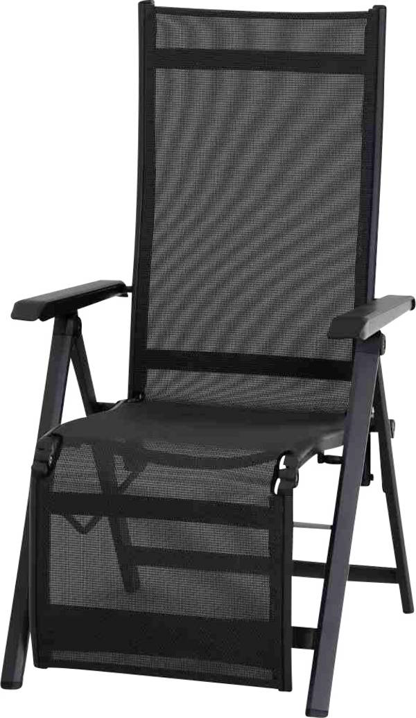 Siena Garden Tesoro Relax M29538 záhradné stoličky hliník, plast antracit (matný), čierna, strieborná