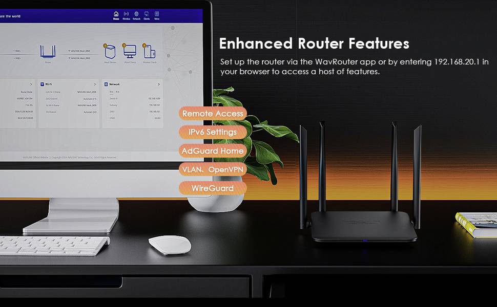 Wavlink BE3600 Wi-Fi router 2.4 GHz, 5 GHz, 3568 MBit/s-10
