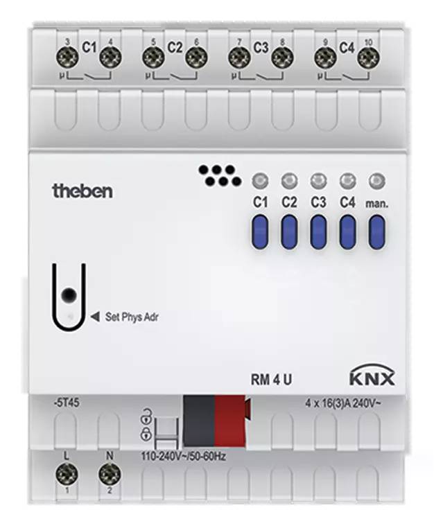 Theben 4940223 Schakelactor RM 4 U KNX