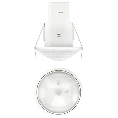 LED stropná vstavaná lampa v kruhovom tvare, zobrazená spredu a z boku, vytvára jasné svetlo. Ideálna pre moderné interiéry.