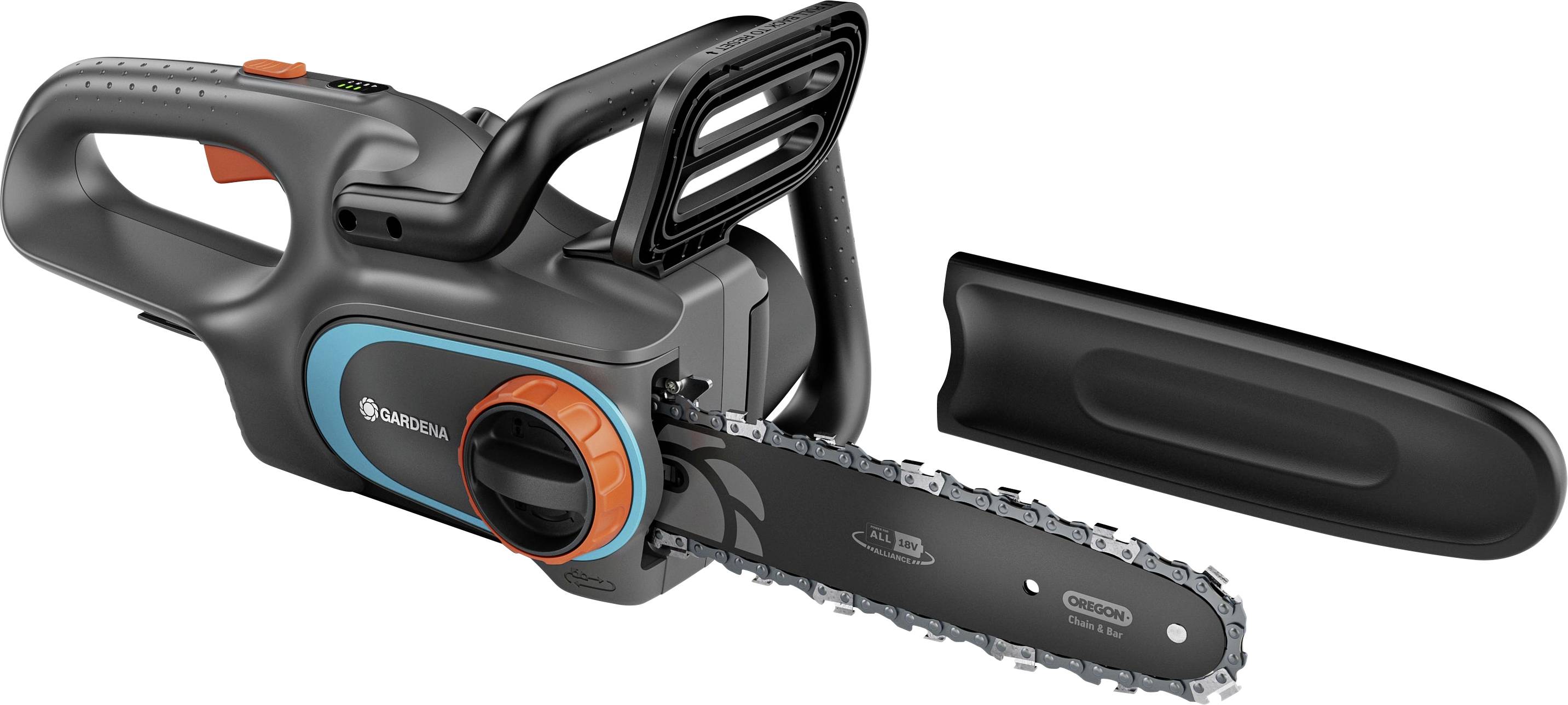 GARDENA Akku-Kettensäge PowerSaw 250/18V Solo a batteria Sega a catena a batteria batteria non inclusa nella consegna 18 V Lunghezza della lama 250 mm