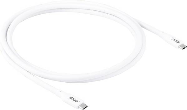 club3D Kábel USB-C USB 4.0 USB-C ® zástrčka 2.00 m biela CAC-3001