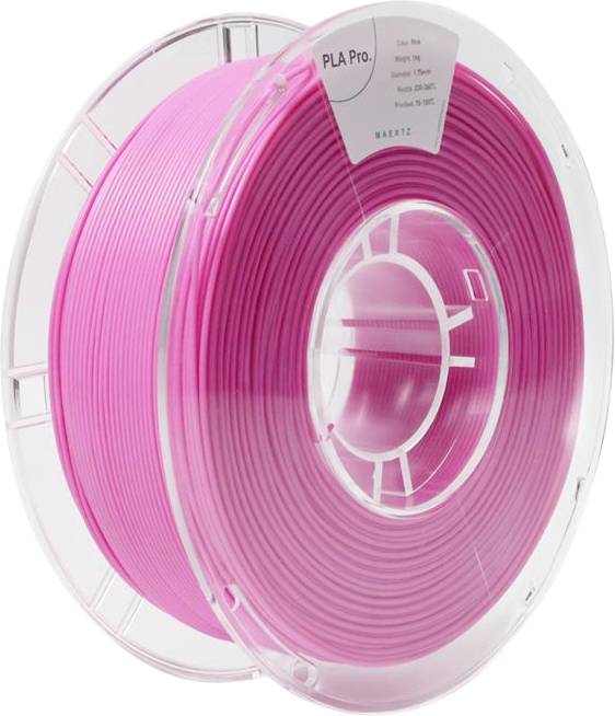 Rolka ružového PLA Pro filamentu pre 3D tlačiarne, obsahuje 1 kg materiálu. Vhodný pre presné a pevné tlačenie.