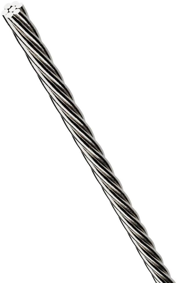 Hrubý, špirálovo prepletený kovový kábel, ktorý symbolizuje silu a stabilitu. Je umiestnený šikmo v obraze.