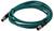 Zelený ethernetový kábel s RJ-45 konektormi na oboch koncoch.