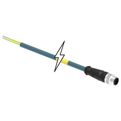 Elektrický kábel s kovovým zástrčkou a symbolom blesku, ktorý predstavuje elektrotechnické prepojenie.