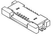 Molex 54550-0433 FFC/FPC-aansluiting Inhoud: 1 stuk(s) Tape on Full reel