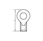 Molex 19193-0016 Ringkabelschoen Verzilverde contacten Dwarsdoorsnede (max.): 1.5 mm&sup2; Onge&iuml;soleerd 1 stuk(s) Carton