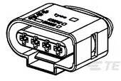 TE Connectivity 638245-1 Printplaatconnector Totaal aantal polen: 4 Rastermaat: 6 mm Inhoud: 1 stuk(s) Package