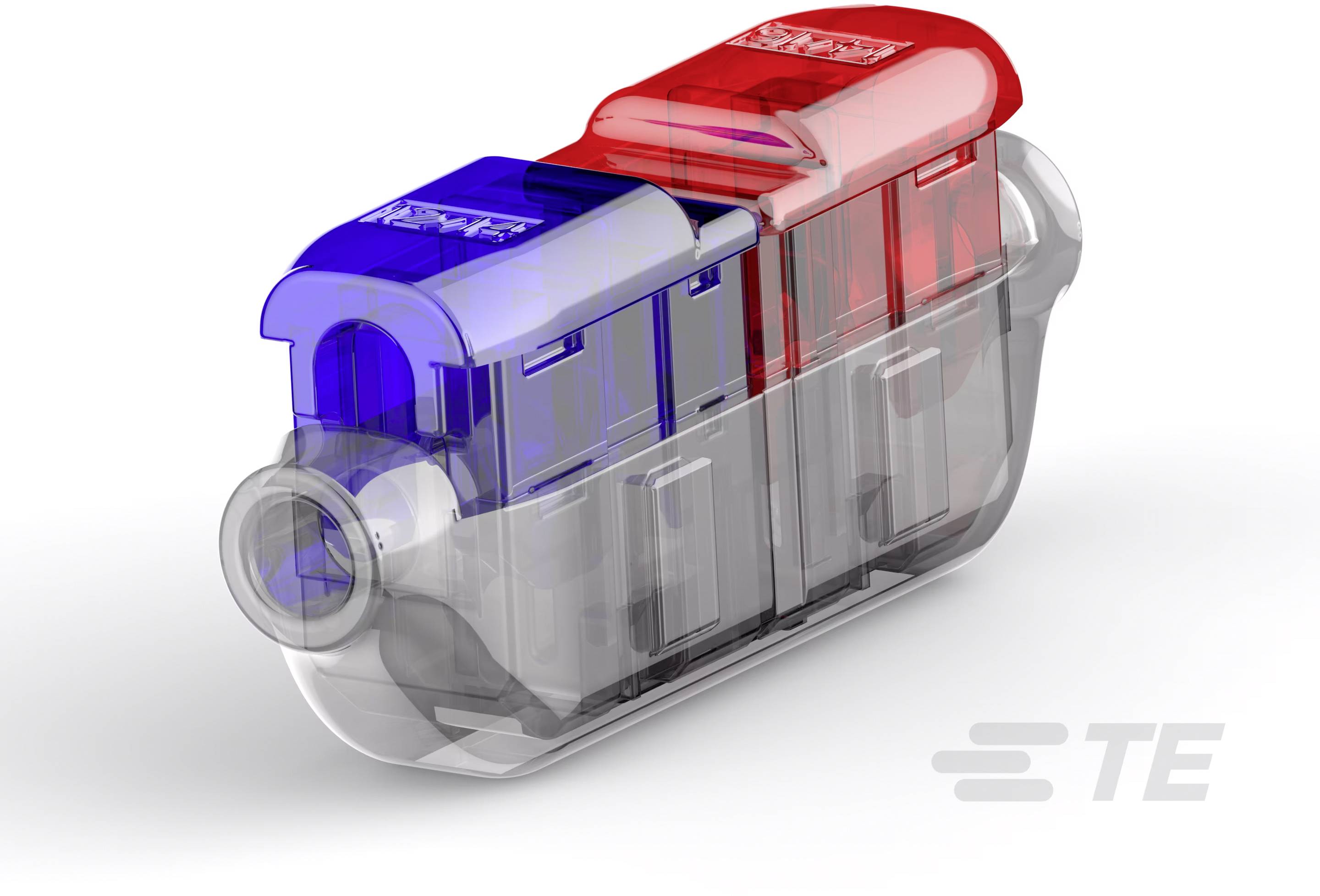 TE Connectivity 2213600-3 Verbindingsklem Flexibel: 0.75-2.5 mm&sup2; Massief: 0.75-2.5 mm&sup2; 1 stuk(s) Blauw, Rood Box