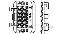 TE Connectivity 1473410-1 Printplaatconnector Totaal aantal polen: 16 Rastermaat: 2.2 mm Inhoud: 1 stuk(s) Bag