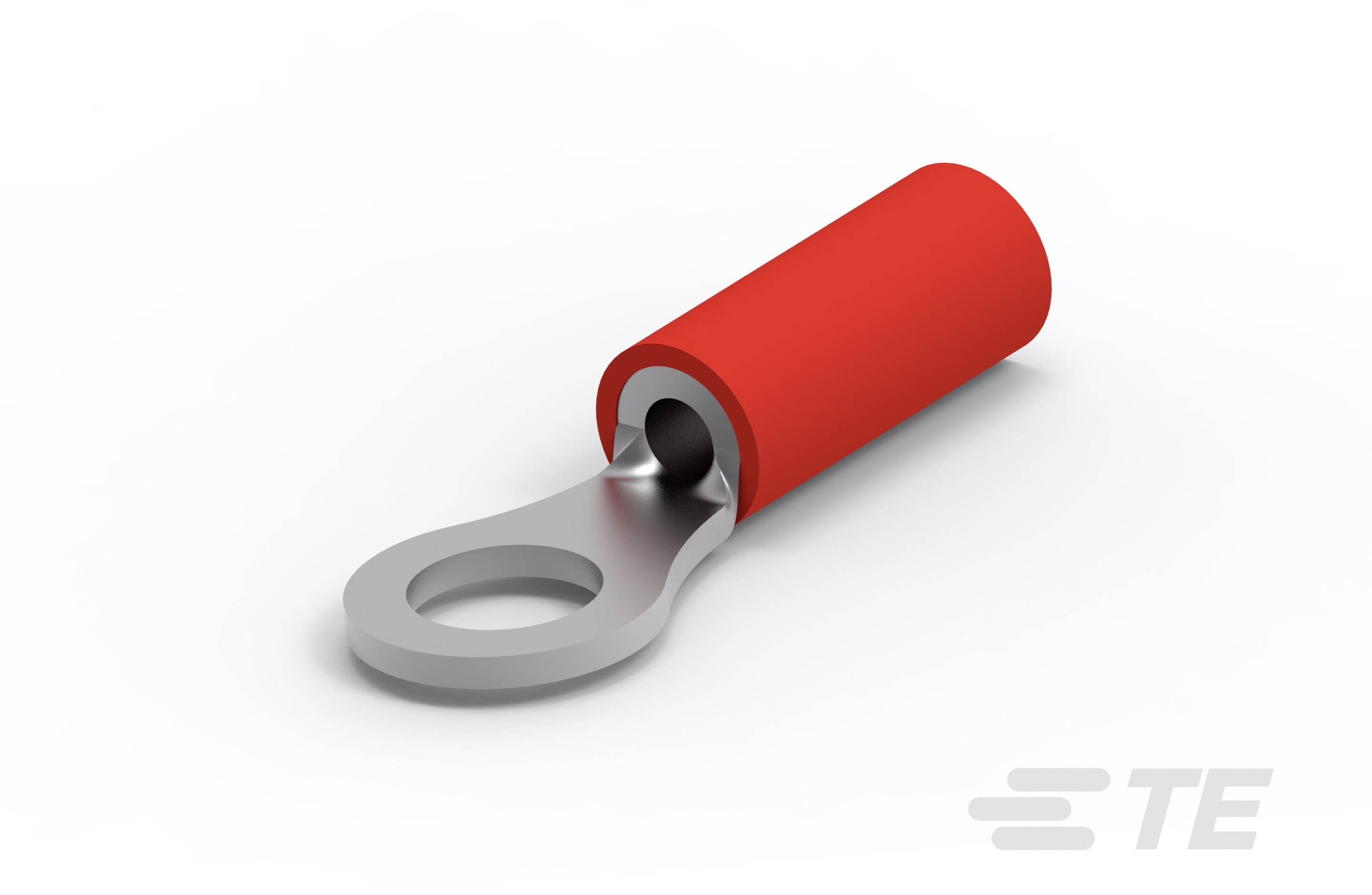TE Connectivity 171508-5 Ringkabelschoen Dwarsdoorsnede (max.): 1.42 mm&sup2; Schachtdiameter: 4.3 mm Deels ge&iuml;soleerd Rood 1 stuk(s) Bag