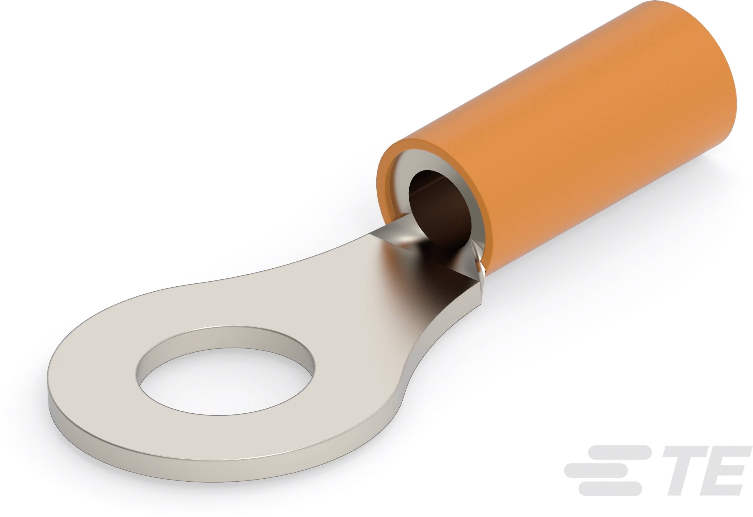 TE Connectivity 323751 Ringkabelschoen Dwarsdoorsnede (max.): 6.64 mm&sup2; Schachtdiameter: 6.73 mm Onge&iuml;soleerd Oranje 1 stuk(s) Piece