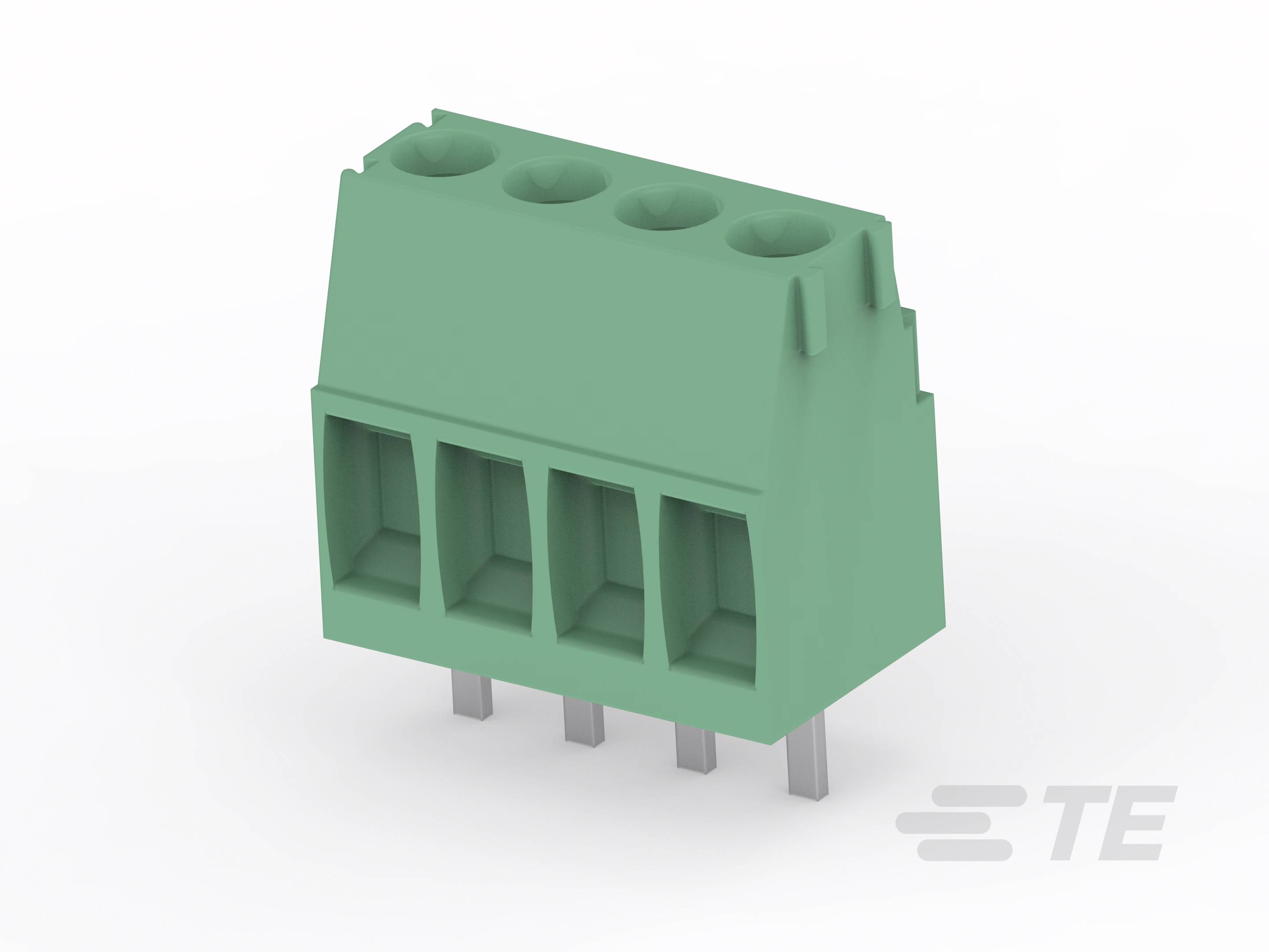 TE Connectivity 1-284391-0 Verbindingsklem Flexibel: 0.05-2 mm&sup2; Massief: 0.05-2 mm&sup2; Aantal polen: 10 1 stuk(s) Groen Box
