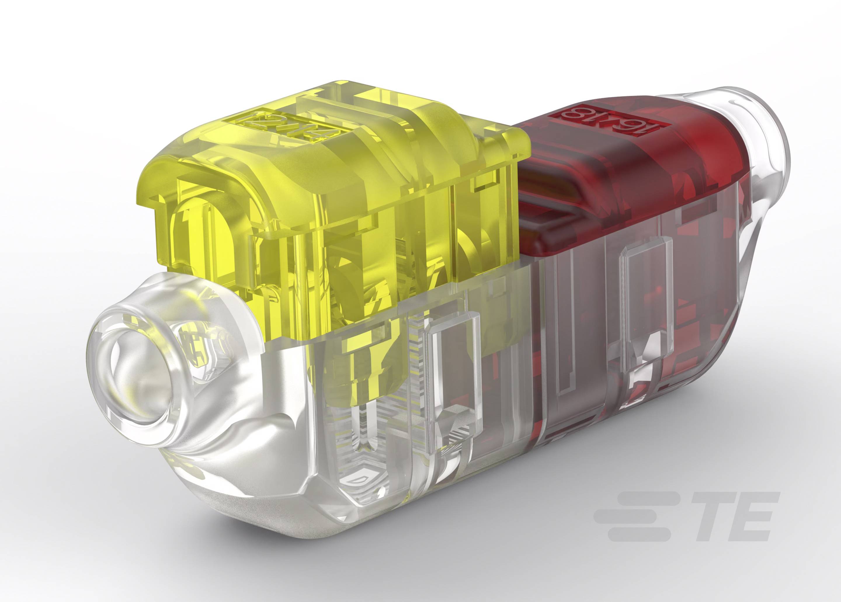 TE Connectivity 2213600-5 Verbindingsklem Flexibel: 0.75-4 mm&sup2; Massief: 0.75-4 mm&sup2; 1 stuk(s) Rood, Geel Box