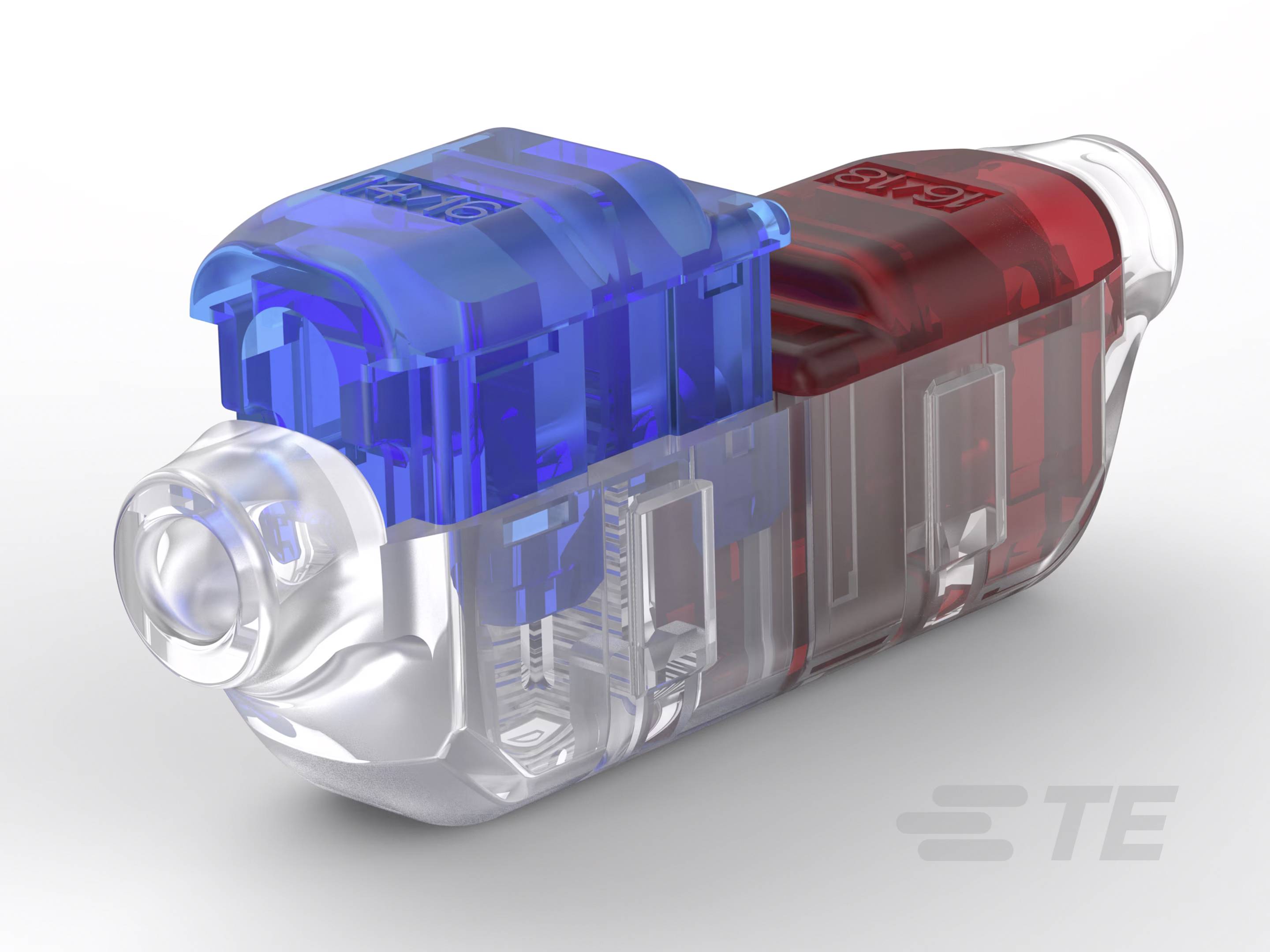 TE Connectivity 2213600-6 Verbindingsklem Flexibel: 0.75-2.5 mm&sup2; Massief: 0.75-2.5 mm&sup2; 1 stuk(s) Blauw, Rood Box