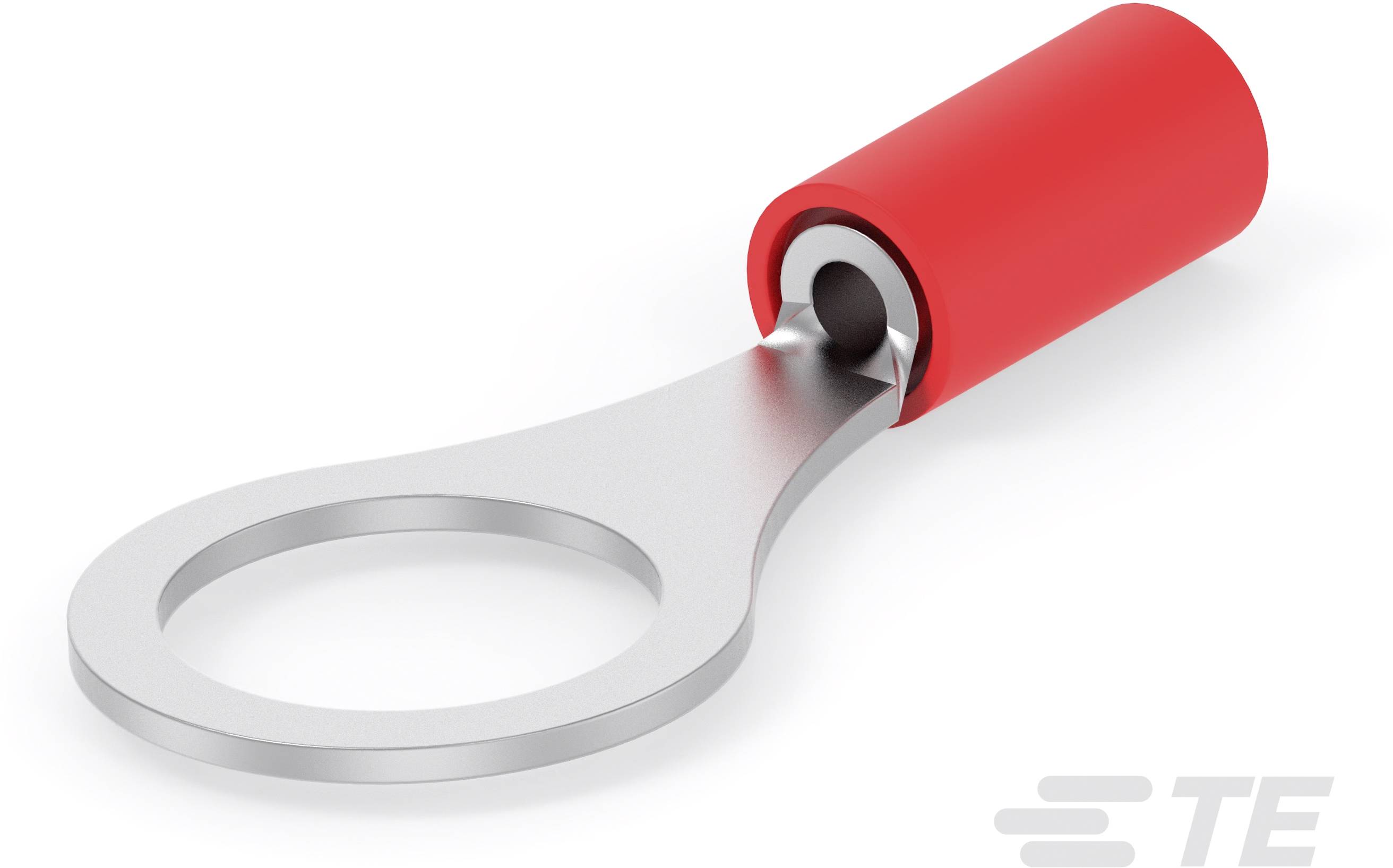 TE Connectivity 8-31897-1 Ringkabelschoen Dwarsdoorsnede (max.): 1.42 mm&sup2; Schachtdiameter: 9.53 mm Deels ge&iuml;soleerd Rood 1 stuk(s) Piece